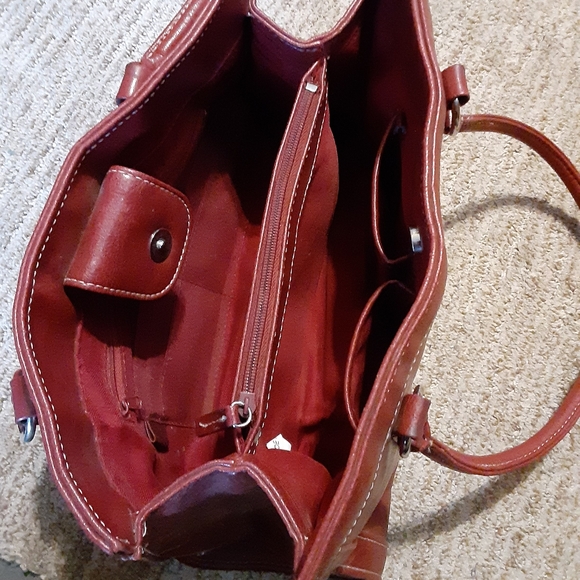 Dark red leather purse - Picture 2 of 2